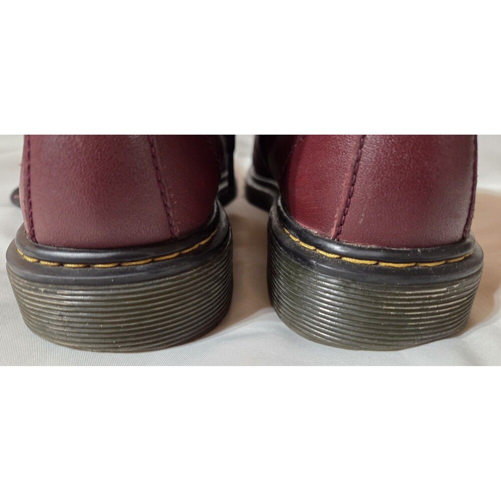 Dr. Martens Boots Big Kids Size 3 Real  Maroon Leather Shoes Air Wair - Picture 11 of 15